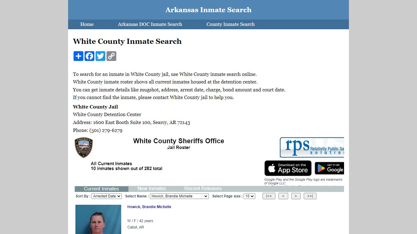 White County Inmate Search
